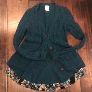 Gorgeous Anthropologie Far Away from Home sweater wool natural fibers long‎